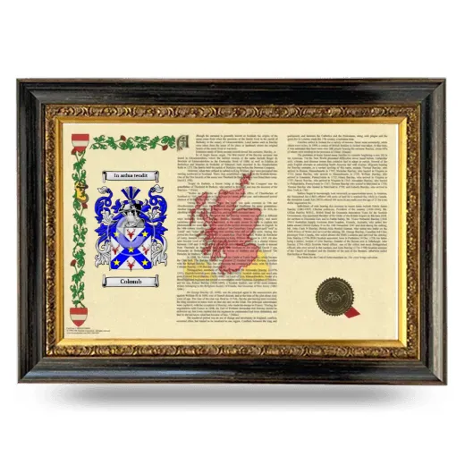 Colomb Armorial Landscape Framed - Heirloom