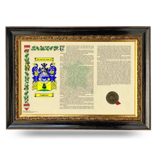 Contence Armorial Landscape Framed - Heirloom