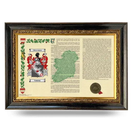 Conway Armorial Landscape Framed - Heirloom