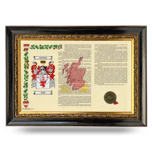 Cool Armorial Landscape Framed - Heirloom