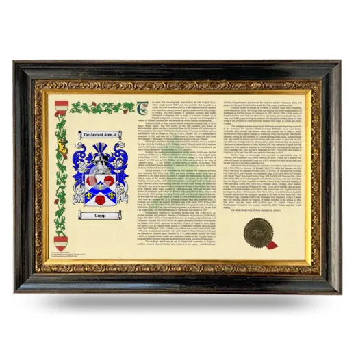 Copp Armorial Landscape Framed - Heirloom