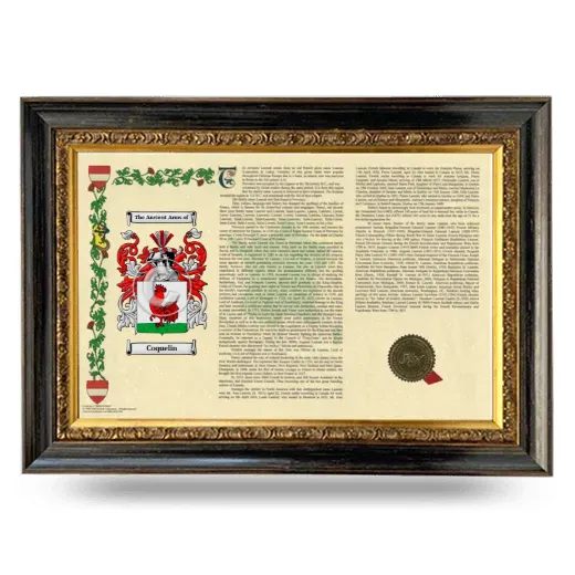 Coquelin Armorial Landscape Framed - Heirloom