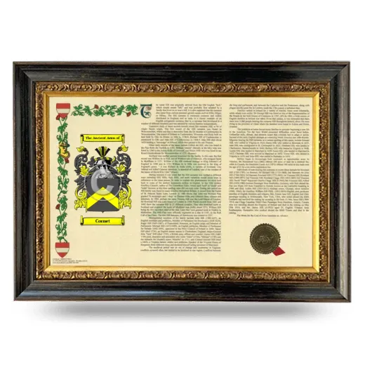 Cornet Armorial Landscape Framed - Heirloom