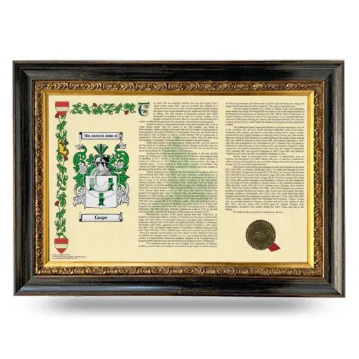 Corpe Armorial Landscape Framed - Heirloom