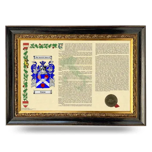 Corso Armorial Landscape Framed - Heirloom