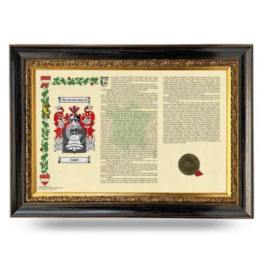 Cotel Armorial Landscape Framed - Heirloom