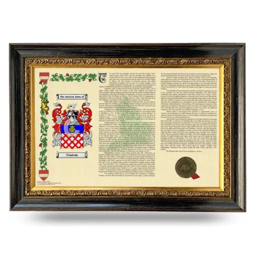 Couton Armorial Landscape Framed - Heirloom