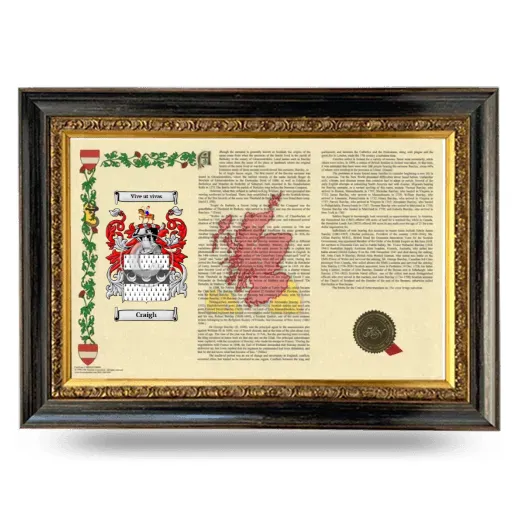Craigh Armorial Landscape Framed - Heirloom