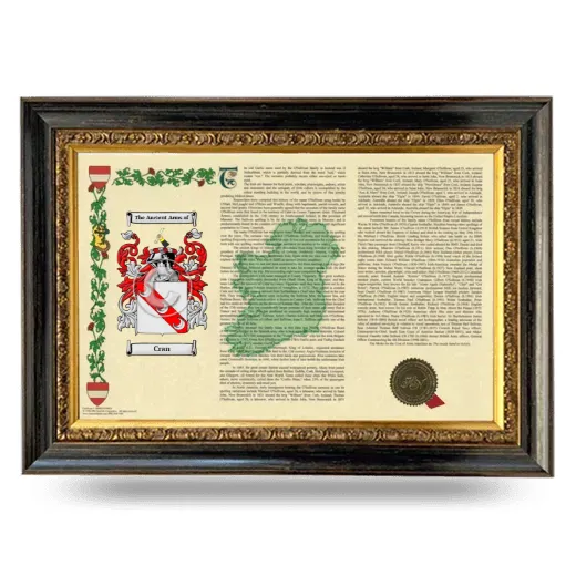Cran Armorial Landscape Framed - Heirloom