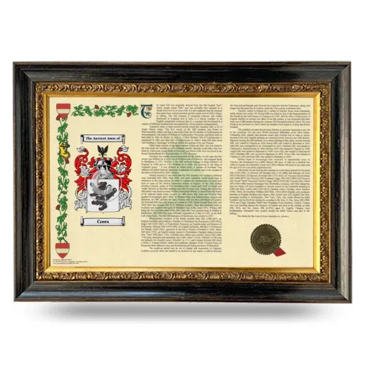 Crees Armorial Landscape Framed - Heirloom