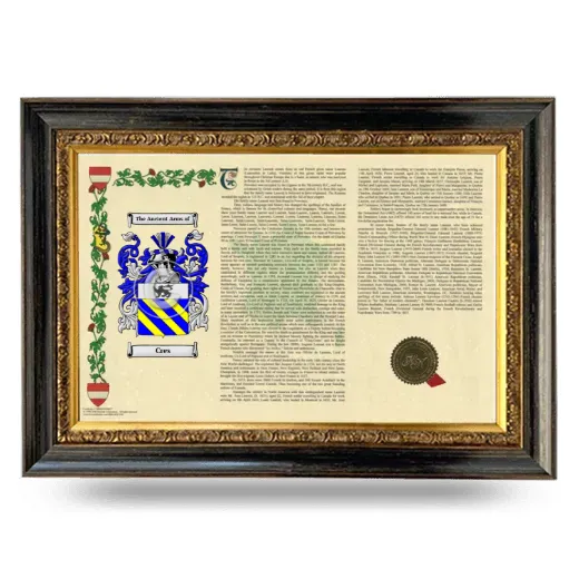 Cres Armorial Landscape Framed - Heirloom