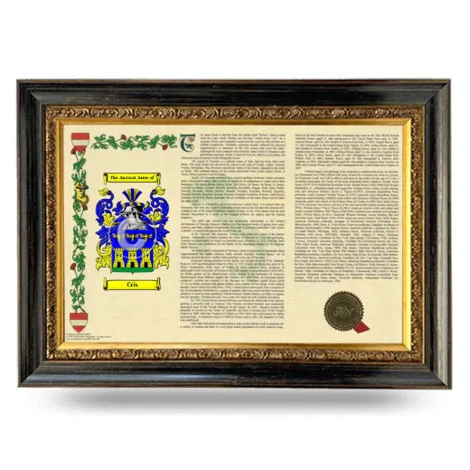Cris Armorial Landscape Framed - Heirloom