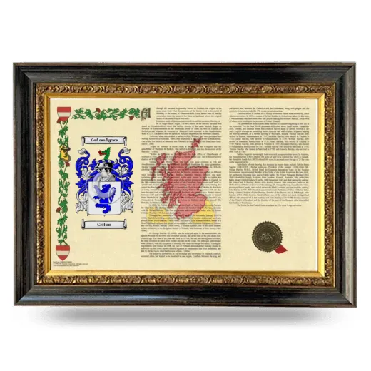 Criton Armorial Landscape Framed - Heirloom