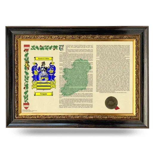 Crogan Armorial Landscape Framed - Heirloom