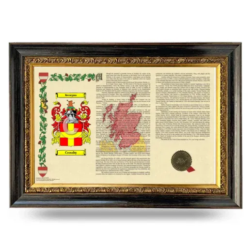 Crossby Armorial Landscape Framed - Heirloom