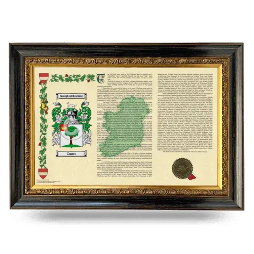 Crowe Armorial Landscape Framed - Heirloom