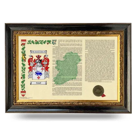 Crowl Armorial Landscape Framed - Heirloom