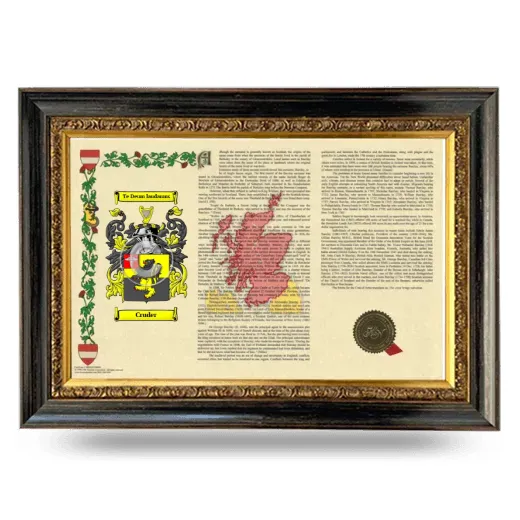 Cruder Armorial Landscape Framed - Heirloom