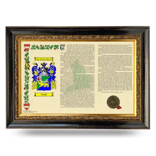 Crunk Armorial Landscape Framed - Heirloom