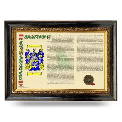 Curden Armorial Landscape Framed - Heirloom