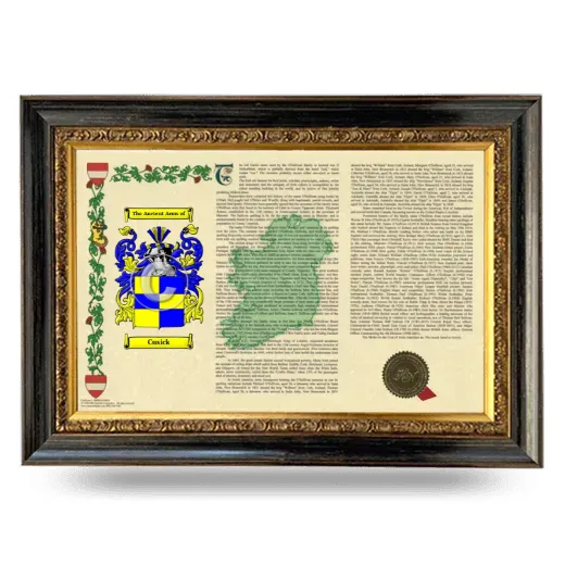 Cusick Armorial Landscape Framed - Heirloom