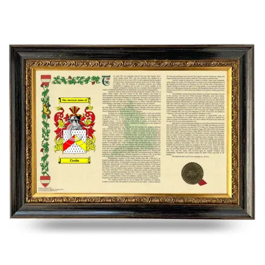 Cusin Armorial Landscape Framed - Heirloom