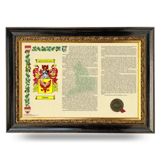Custer Armorial Landscape Framed - Heirloom