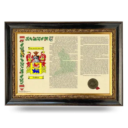 D abitot Armorial Landscape Framed - Heirloom