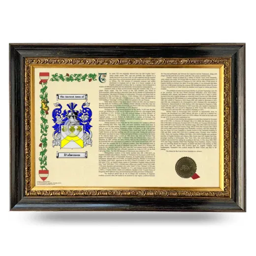 D'abernon Armorial Landscape Framed - Heirloom