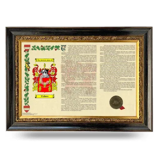 D'abreu Armorial Landscape Framed - Heirloom