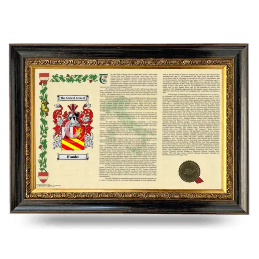 D'andre Armorial Landscape Framed - Heirloom