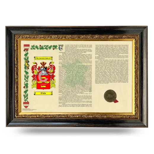 D'isle Armorial Landscape Framed - Heirloom
