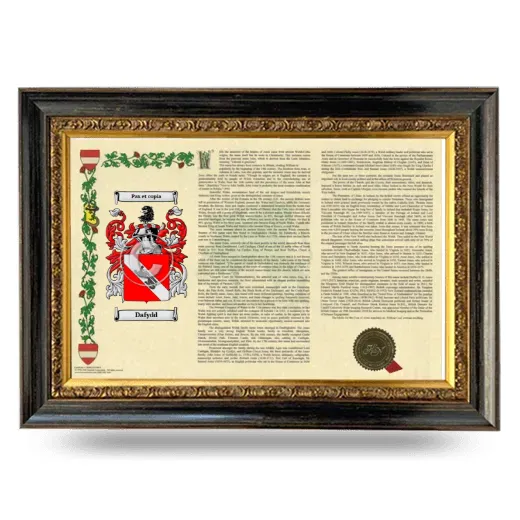Dafydd Armorial Landscape Framed - Heirloom