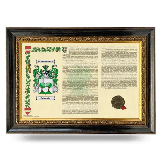 Dahlquist Armorial Landscape Framed - Heirloom