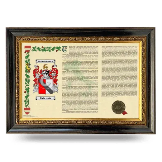 Dalla costa Armorial Landscape Framed - Heirloom