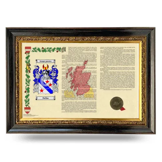 Dallas Armorial Landscape Framed - Heirloom
