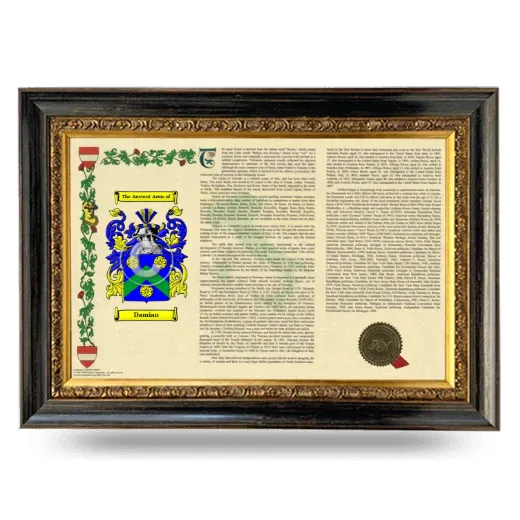Damian Armorial Landscape Framed - Heirloom
