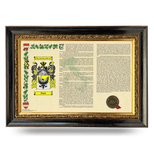 Dario Armorial Landscape Framed - Heirloom