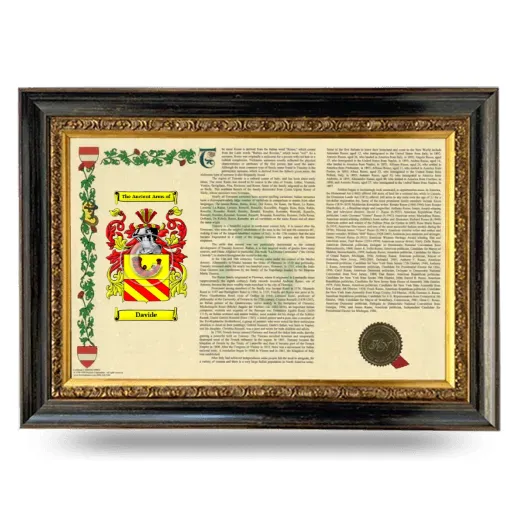 Davide Armorial Landscape Framed - Heirloom