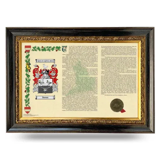 Davon Armorial Landscape Framed - Heirloom