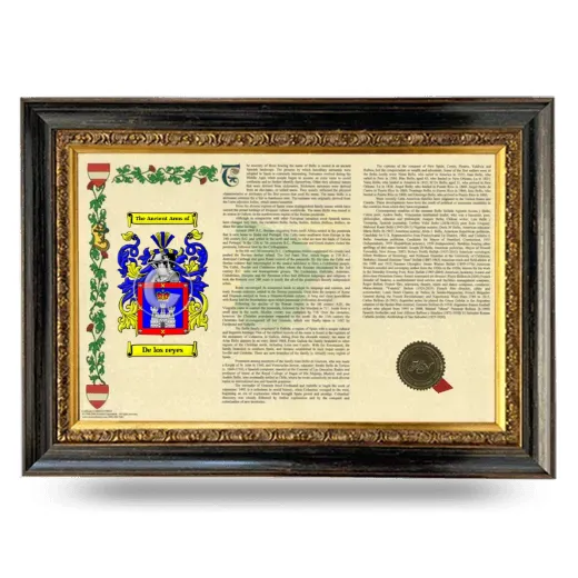 De los reyes Armorial Landscape Framed - Heirloom