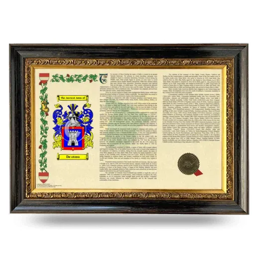De otero Armorial Landscape Framed - Heirloom