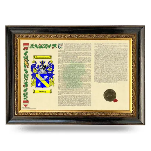Deberg Armorial Landscape Framed - Heirloom