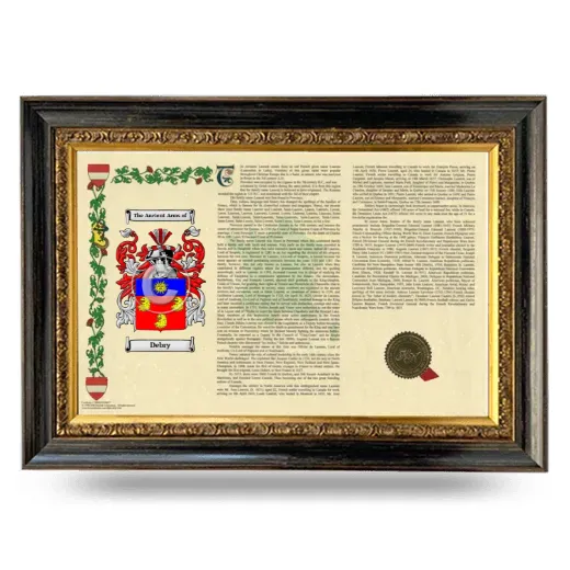 Debry Armorial Landscape Framed - Heirloom