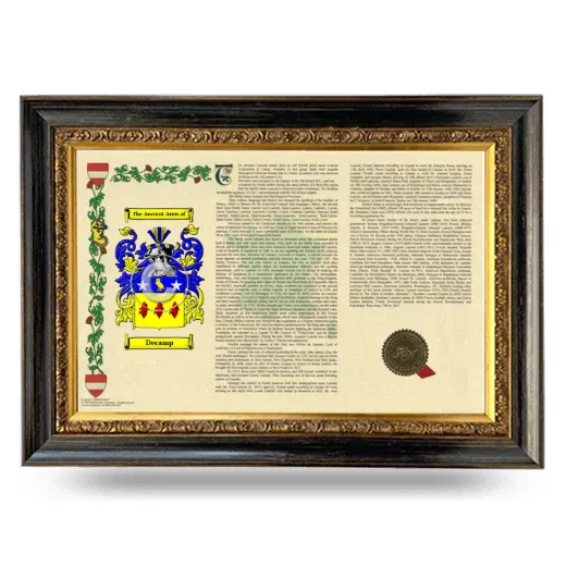 Decamp Armorial Landscape Framed - Heirloom