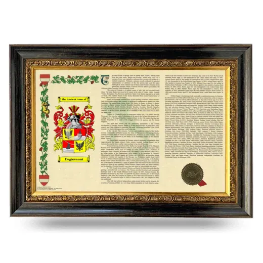 Degiovanni Armorial Landscape Framed - Heirloom
