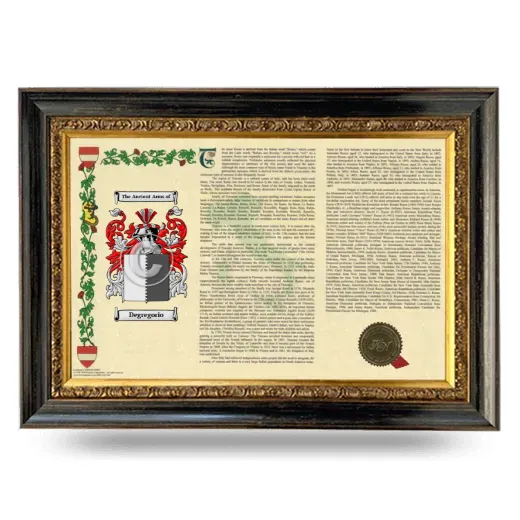 Degregorio Armorial Landscape Framed - Heirloom