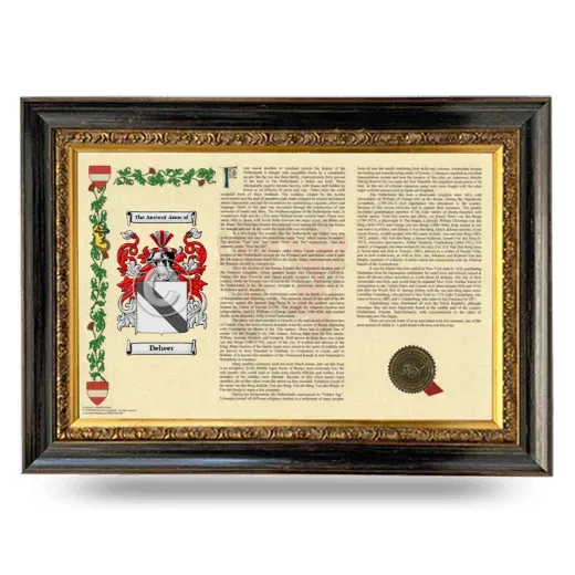 Deheer Armorial Landscape Framed - Heirloom