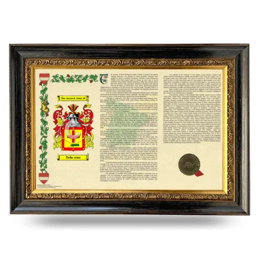 Dela cruz Armorial Landscape Framed - Heirloom