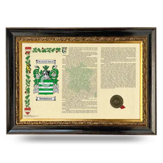 Delafontaine Armorial Landscape Framed - Heirloom